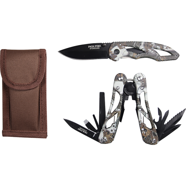 Jack Pyke Camo Multi-Tool & Locking Knife Set