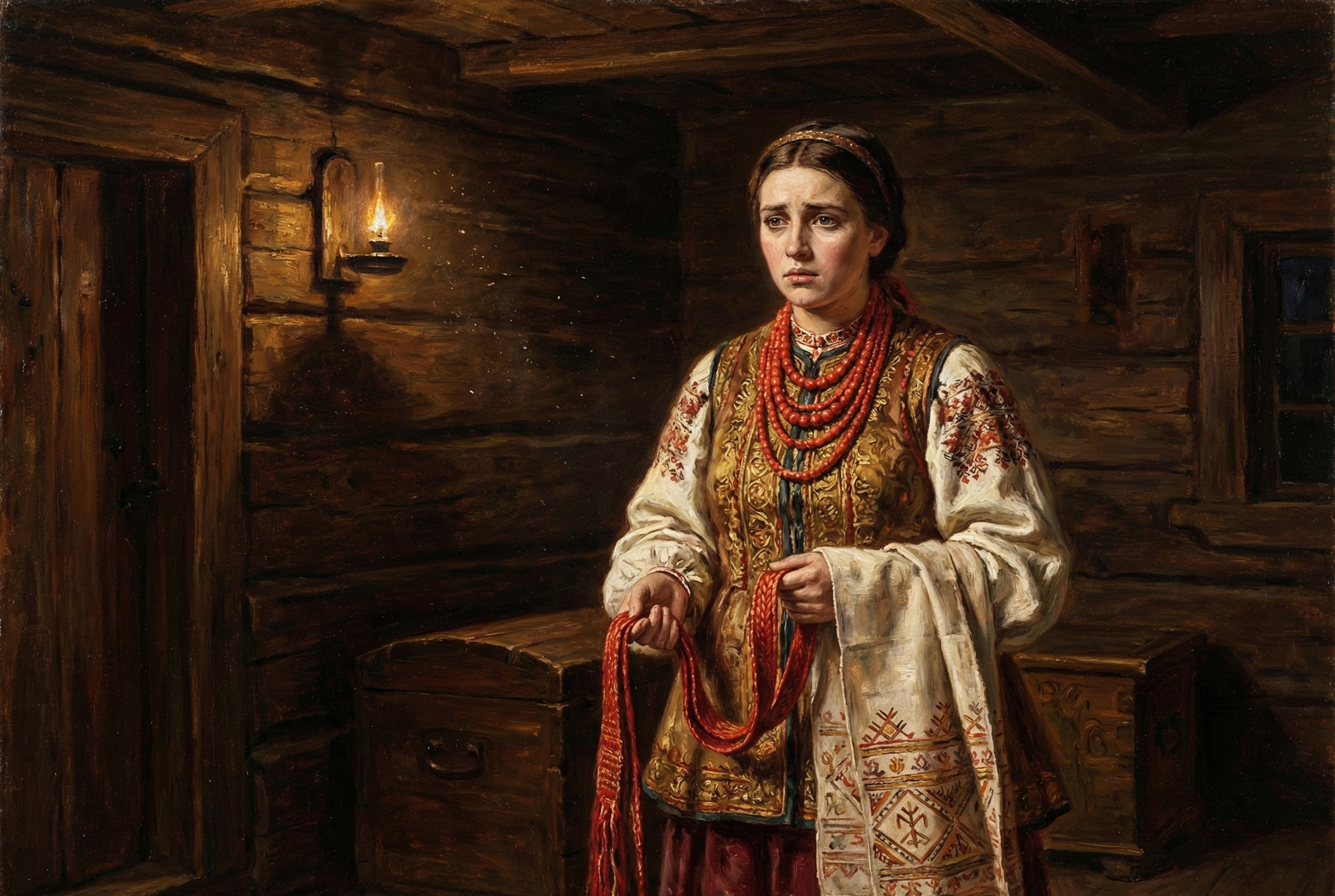 Woman in traditional outfit.