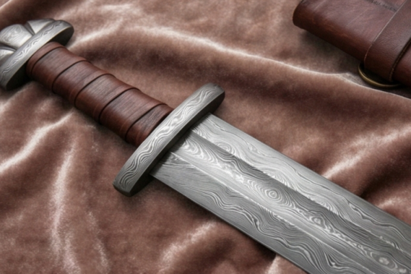 Old sword with intricate detailing.